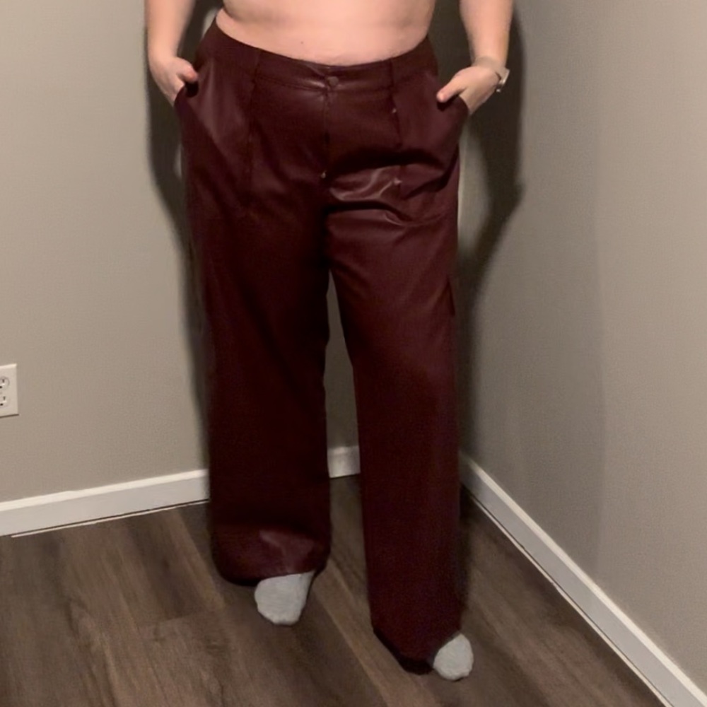 New Wide Leg, Cargo, Faux Leather Pants from Target!